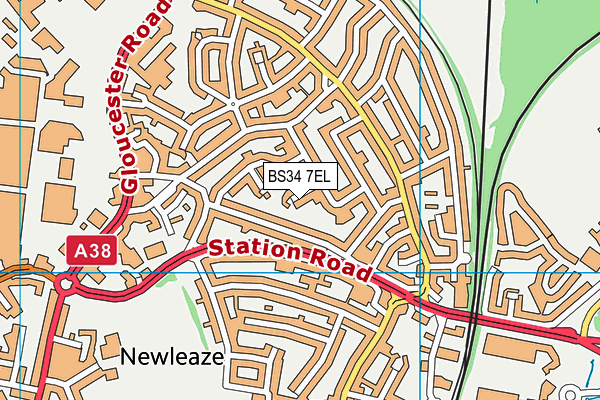 BS34 7EL map - OS VectorMap District (Ordnance Survey)