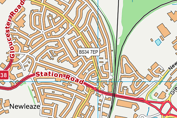 BS34 7EP map - OS VectorMap District (Ordnance Survey)