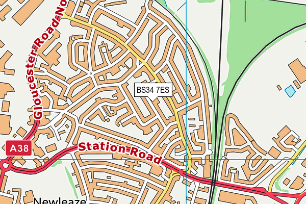 BS34 7ES map - OS VectorMap District (Ordnance Survey)