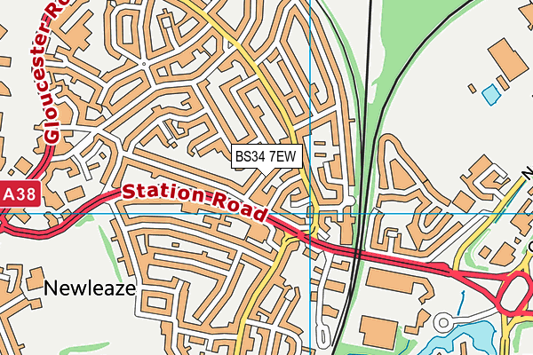 BS34 7EW map - OS VectorMap District (Ordnance Survey)