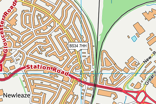 BS34 7HH map - OS VectorMap District (Ordnance Survey)