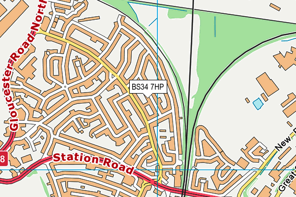 BS34 7HP map - OS VectorMap District (Ordnance Survey)