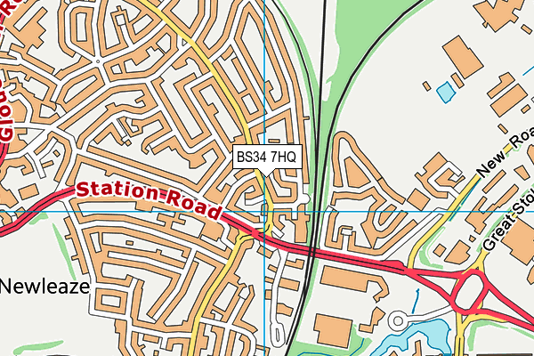 BS34 7HQ map - OS VectorMap District (Ordnance Survey)