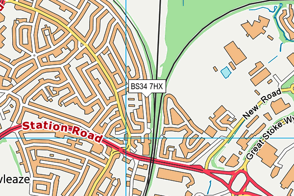 BS34 7HX map - OS VectorMap District (Ordnance Survey)