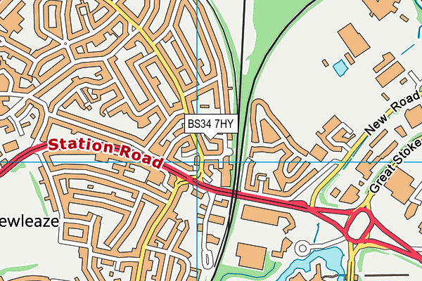 BS34 7HY map - OS VectorMap District (Ordnance Survey)