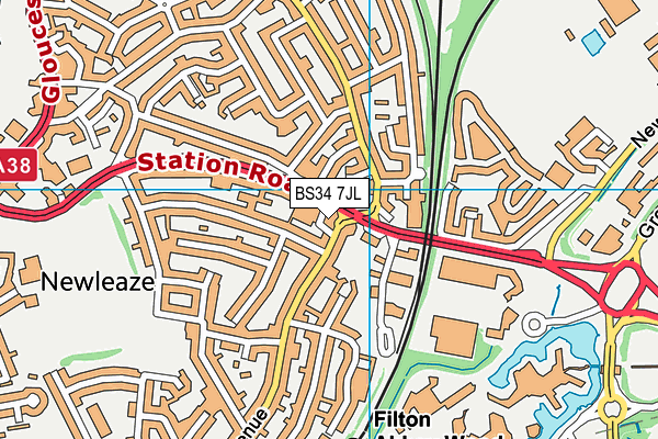 Snap Fitness (Bristol Filton) map (BS34 7JL) - OS VectorMap District (Ordnance Survey)
