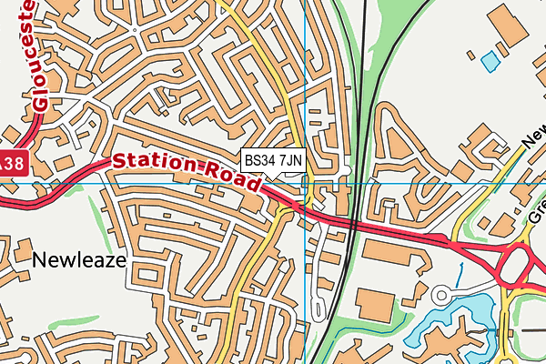 BS34 7JN map - OS VectorMap District (Ordnance Survey)