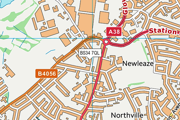 BS34 7QL map - OS VectorMap District (Ordnance Survey)