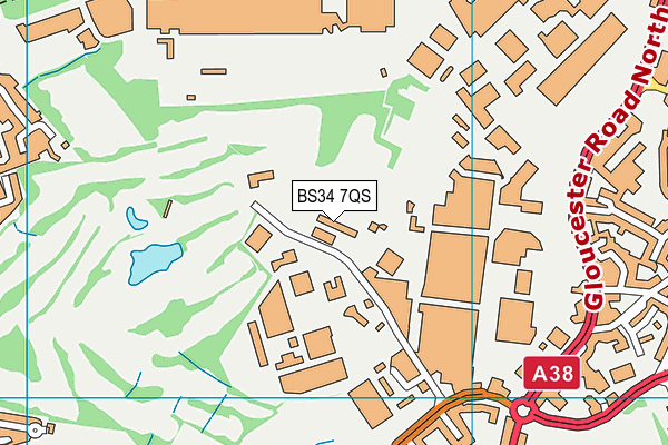 BS34 7QS map - OS VectorMap District (Ordnance Survey)