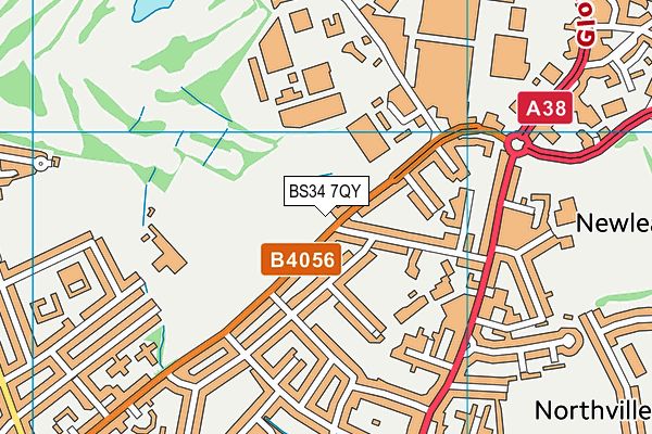 BS34 7QY map - OS VectorMap District (Ordnance Survey)