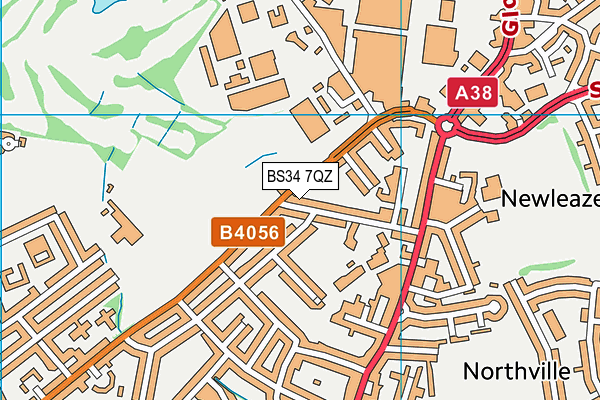 BS34 7QZ map - OS VectorMap District (Ordnance Survey)