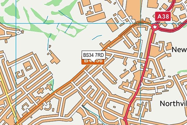 BS34 7RD map - OS VectorMap District (Ordnance Survey)