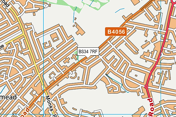 BS34 7RF map - OS VectorMap District (Ordnance Survey)