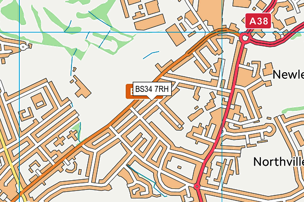 BS34 7RH map - OS VectorMap District (Ordnance Survey)