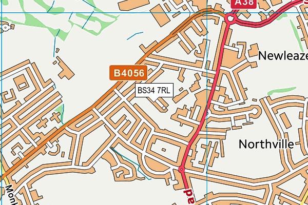BS34 7RL map - OS VectorMap District (Ordnance Survey)