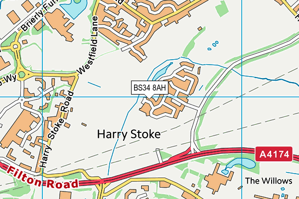 BS34 8AH map - OS VectorMap District (Ordnance Survey)