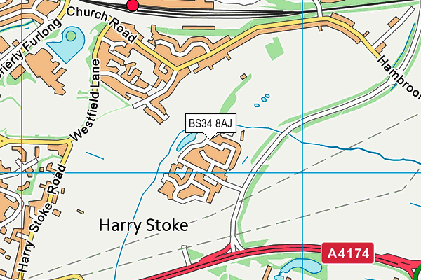 BS34 8AJ map - OS VectorMap District (Ordnance Survey)