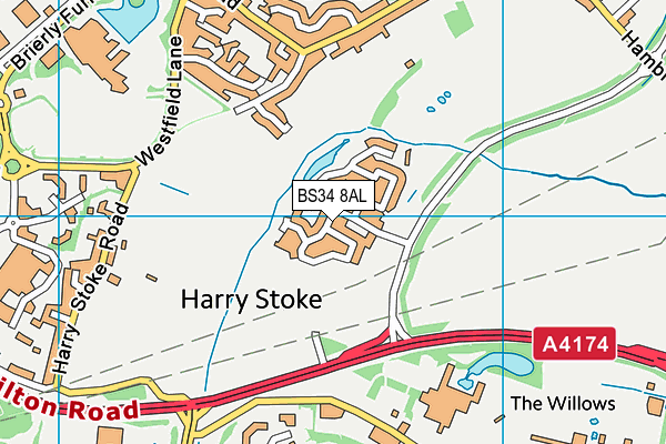 BS34 8AL map - OS VectorMap District (Ordnance Survey)