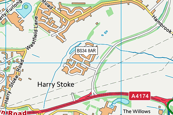 BS34 8AR map - OS VectorMap District (Ordnance Survey)