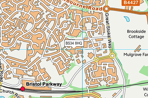 BS34 8HQ map - OS VectorMap District (Ordnance Survey)