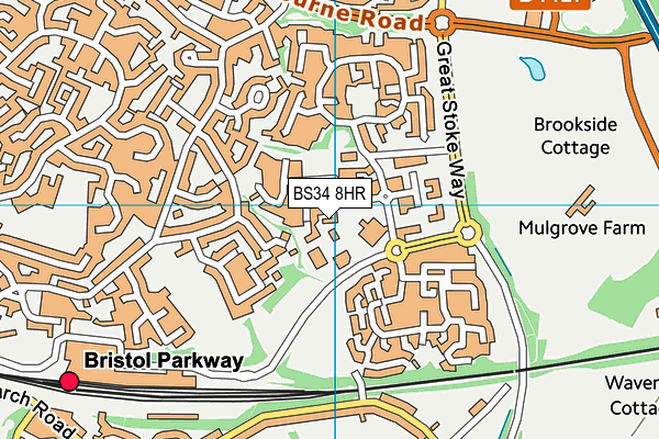 BS34 8HR map - OS VectorMap District (Ordnance Survey)