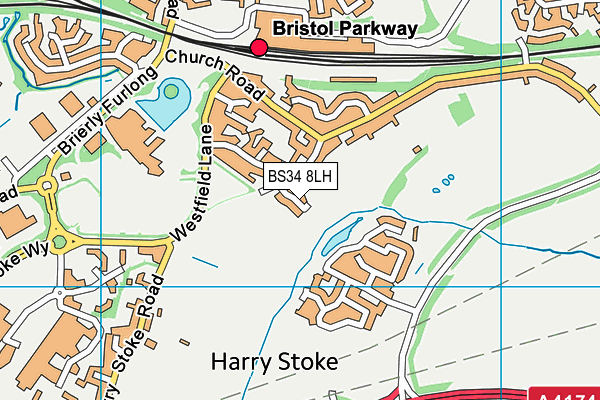 BS34 8LH map - OS VectorMap District (Ordnance Survey)