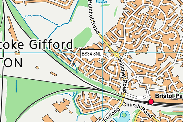 BS34 8NL map - OS VectorMap District (Ordnance Survey)