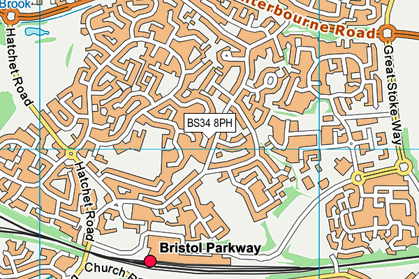 BS34 8PH map - OS VectorMap District (Ordnance Survey)