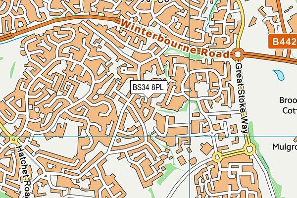 BS34 8PL map - OS VectorMap District (Ordnance Survey)