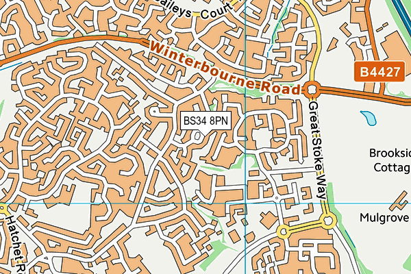 BS34 8PN map - OS VectorMap District (Ordnance Survey)