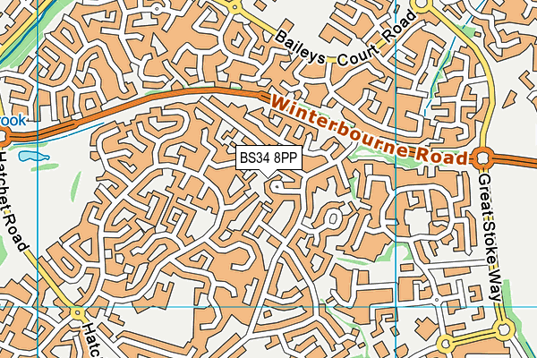 BS34 8PP map - OS VectorMap District (Ordnance Survey)