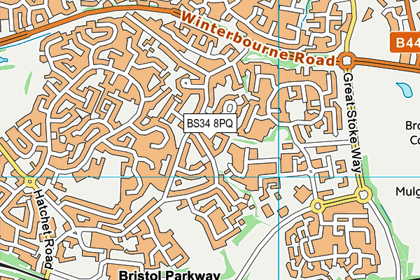 BS34 8PQ map - OS VectorMap District (Ordnance Survey)
