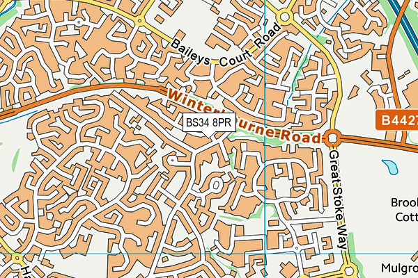 BS34 8PR map - OS VectorMap District (Ordnance Survey)