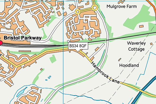 BS34 8QF map - OS VectorMap District (Ordnance Survey)