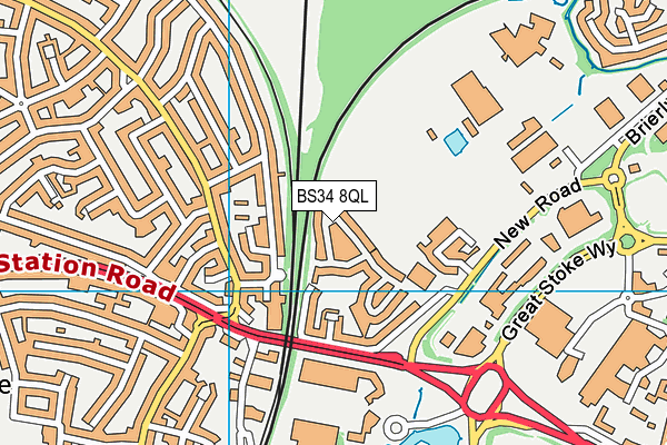 BS34 8QL map - OS VectorMap District (Ordnance Survey)