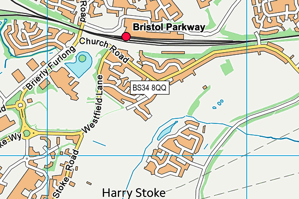 BS34 8QQ map - OS VectorMap District (Ordnance Survey)