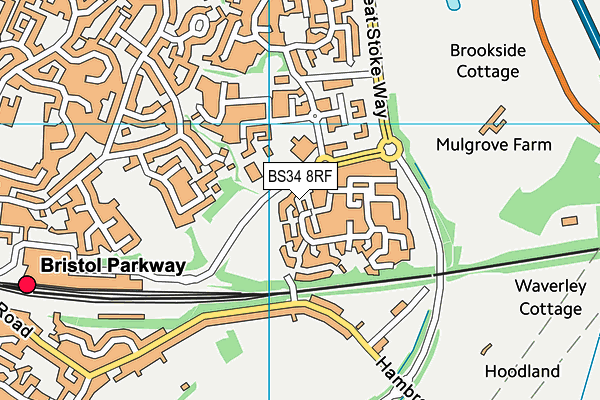 BS34 8RF map - OS VectorMap District (Ordnance Survey)