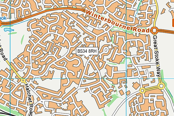 BS34 8RH map - OS VectorMap District (Ordnance Survey)