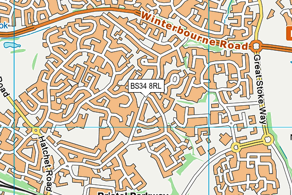 BS34 8RL map - OS VectorMap District (Ordnance Survey)