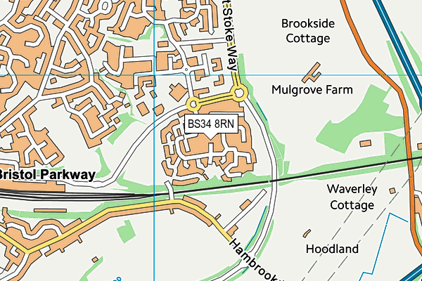 BS34 8RN map - OS VectorMap District (Ordnance Survey)