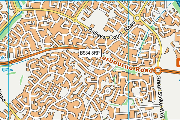 BS34 8RP map - OS VectorMap District (Ordnance Survey)