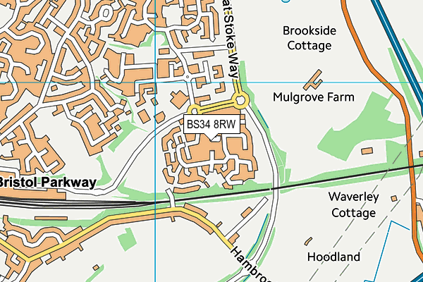 BS34 8RW map - OS VectorMap District (Ordnance Survey)
