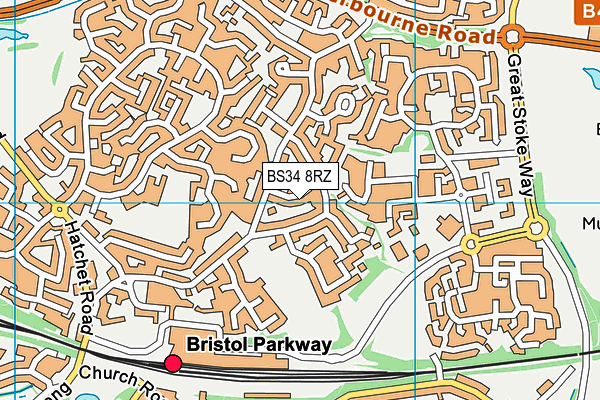 BS34 8RZ map - OS VectorMap District (Ordnance Survey)