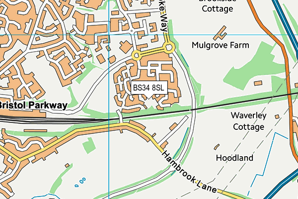 BS34 8SL map - OS VectorMap District (Ordnance Survey)