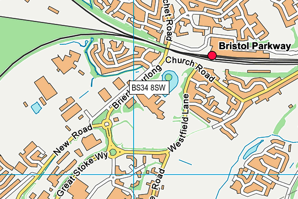 BS34 8SW map - OS VectorMap District (Ordnance Survey)