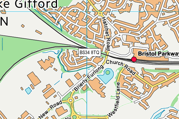 BS34 8TQ map - OS VectorMap District (Ordnance Survey)