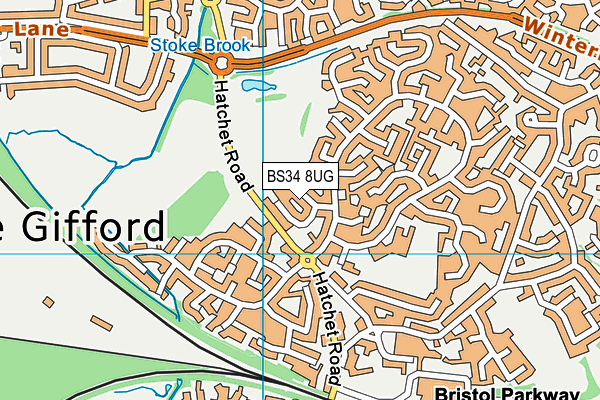 BS34 8UG map - OS VectorMap District (Ordnance Survey)