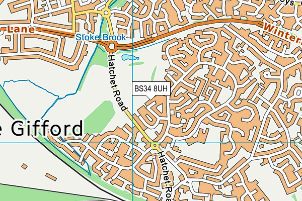 BS34 8UH map - OS VectorMap District (Ordnance Survey)