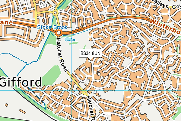 BS34 8UN map - OS VectorMap District (Ordnance Survey)