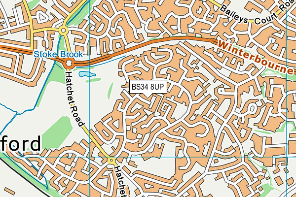 BS34 8UP map - OS VectorMap District (Ordnance Survey)